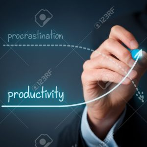 Procrastination vs. productivity contest. Improve your productivity and hold back procrastination.